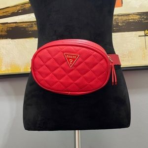 Unisex Guess red leather Fanny pack! It is in amazing condition and used 2 times